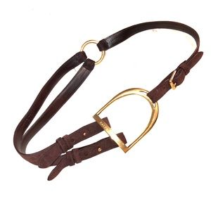 Ralph Lauren brown suede stirrup belt